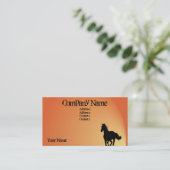 PferdeVisitenkarte Visitenkarte (Stehend Vorderseite)