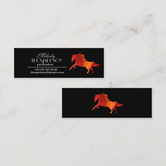 PferdeVisitenkarten Mini Visitenkarte (Vorne/Hinten)