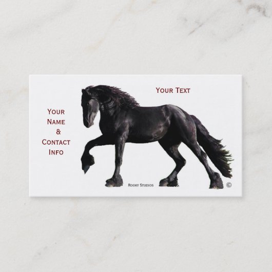 PferdeVisitenkarten Visitenkarte (Vorderseite)