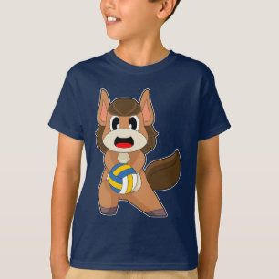 Pferdevolleyball-Spieler Volleyball T-Shirt