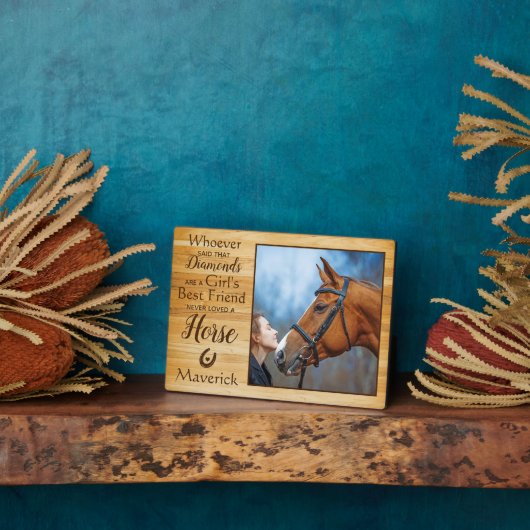 Pferdewächter-Foto Fotoplatte (Seite)