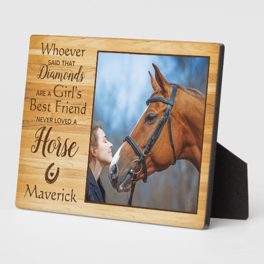 Pferdewächter-Foto Fotoplatte (Seite)