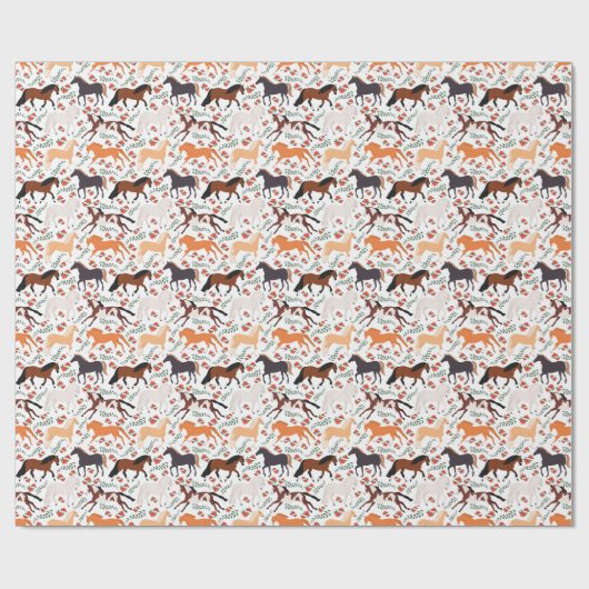 Pferdewackelpapier Geschenkpapier (Flach)