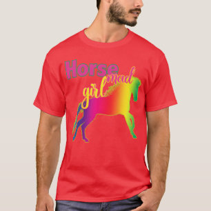 Pferdewagen Girl Crazy über Pferde Liebe T-Shirt