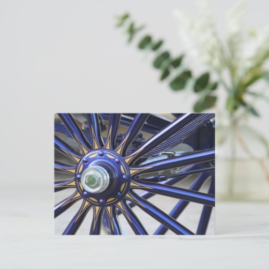 Pferdewagenrad Postkarte (Stehend Vorderseite)