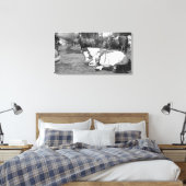 Pferdewall Art Schwarz-Weiß-Foto Leinwanddruck (Insitu (Schlafzimmer))