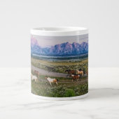 Pferdewanderung Jumbo-Tasse (Vorderseite)