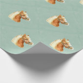 PferdeWasserfarbe-Art Stallion Geschenkpapier (Ecke)