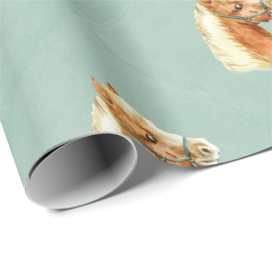 PferdeWasserfarbe-Art Stallion Geschenkpapier (Rolleneckpunkt)