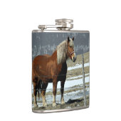 Pferdewechsel in Paddock Drink Flasche Flachmann (Rechts)