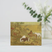 Pferdeweiden in den Vororten Postkarte (Stehend Vorderseite)