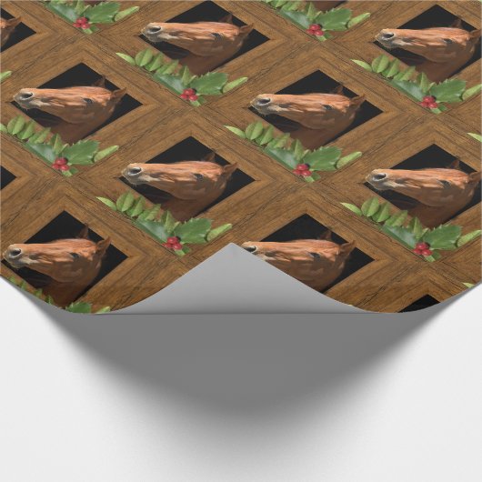 Pferdeweihnachten Geschenkpapier (Ecke)