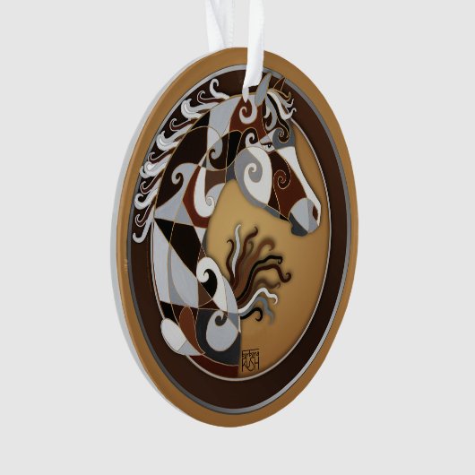 Pferdeweihnachtsbaum-Verzierung Ornament (Vorderseite)