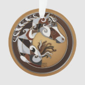 Pferdeweihnachtsbaum-Verzierung Ornament (Vorderseite)