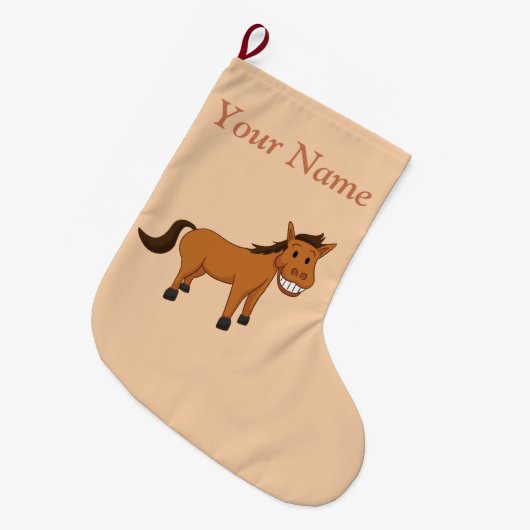 PferdeweihnachtsStrumpf Großer Weihnachtsstrumpf (Vorderansicht (hängend))