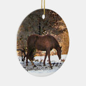 Pferdeweihnachtsverzierung Keramikornament (Rechts)