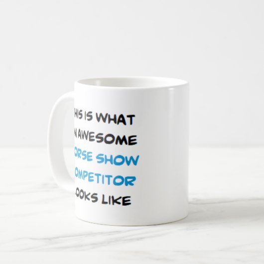 Pferdewettbewerber, phantastisch kaffeetasse (Vorderseite Links)