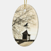 Pferdewetter Keramik Ornament (Links)