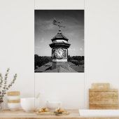 Pferdewetter- und Uhrenturm Poster (Küche)