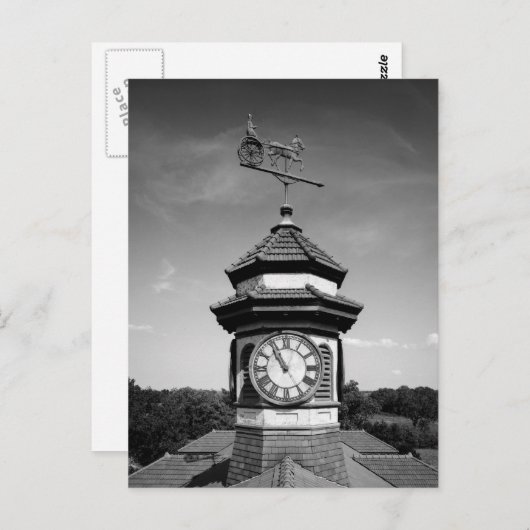 Pferdewetter- und Uhrenturm Postkarte (Vorne/Hinten)