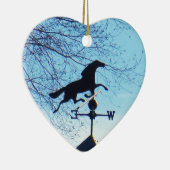 Pferdewetter Vane Blue Sky Keramik Ornament (Rechts)