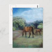 "Pferdewiesen" Kunst, Dichtung und Musik Postkarte (Vorne/Hinten)