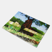 Pferdewillkommen Fußmatte (Schrägansicht)