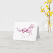 Pferdewolke Einzigartiges Design in Maroon BLANK Karte (Gelbe Blume)