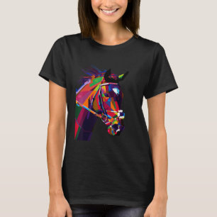 Pferdewomens Colorful Girls Reiten T-Shirt