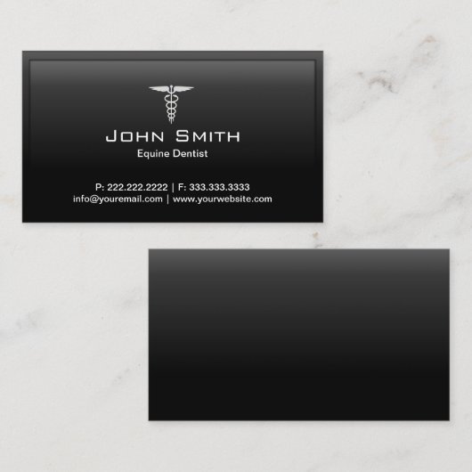 Pferdezahnärztin Visitenkarte (Vorne/Hinten)