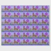 Pferdezaun-lila Geschenkpapier (Flach)