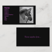 Pferdezeichnen Visitenkarte (Vorne/Hinten)