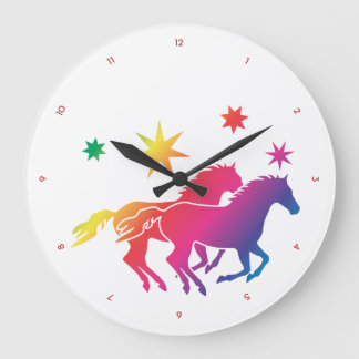 Pferdezeit Große Wanduhr