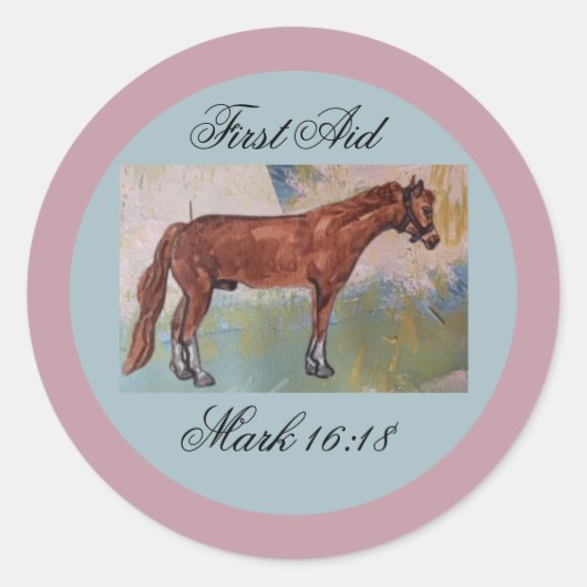 Pferdezeitschrift Runder Aufkleber (Vorderseite)