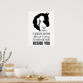 Pferdeziffer, Pferd- und Mädchenliebhaber Poster (Küche)