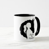 Pferdeziffer, Pferd- und Mädchenliebhaber Tasse (VorderseiteRechts)