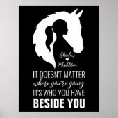 Pferdeziffer Pferd und Pferdeliebhaber Poster (Vorne)