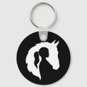 Pferdeziffer Pferdeschlittenliebhaber Schlüsselanhänger (Rückseite)