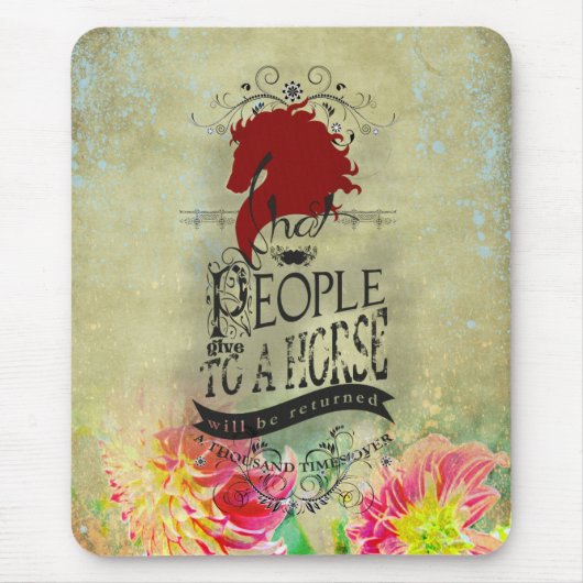 Pferdezitat - Mousepad (Vorne)