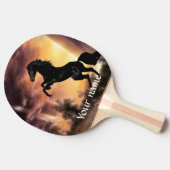 Pferdezucht auf Friesian Stallion Tischtennis Schläger (Seitenansicht)