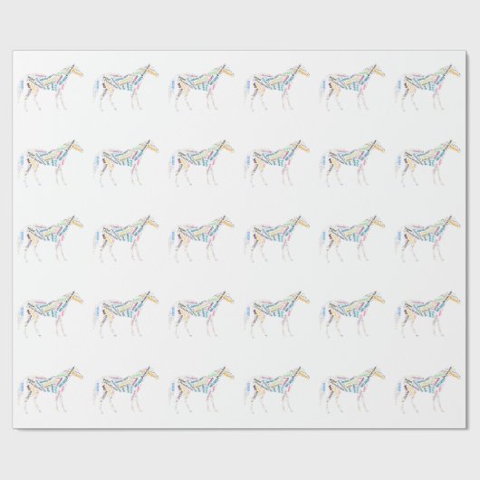 Pferdezucht Geschenkpapier (Flach)