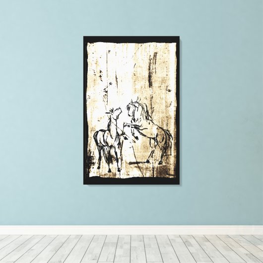 Pferdezucht Leinwanddruck (Insitu (Holzboden))