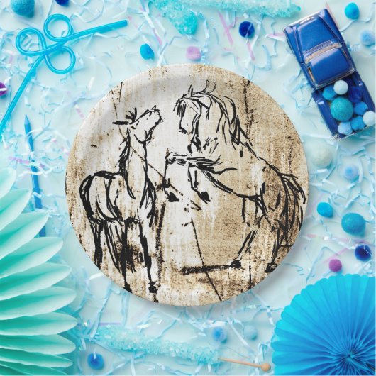 Pferdezucht Pappteller (Party)