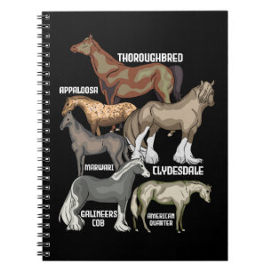 Pferdezucht Reiten Geschenk für Frauen Pferde Notizblock