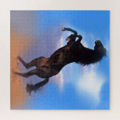 Pferdezucht - Wildtiere Kunst Puzzle (Horizontal)