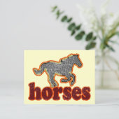 Pferdezuchtart Postkarte (Stehend Vorderseite)