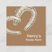 Pferdezuchtbetrieb Quadratische Visitenkarte (Vorderseite)