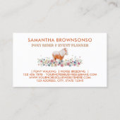 Pferdezuchtbetrieb Visitenkarte (Rückseite)