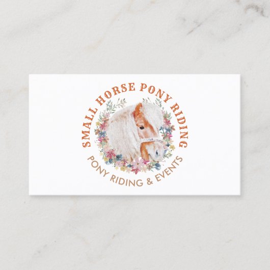 Pferdezuchtbetrieb Visitenkarte (Vorderseite)
