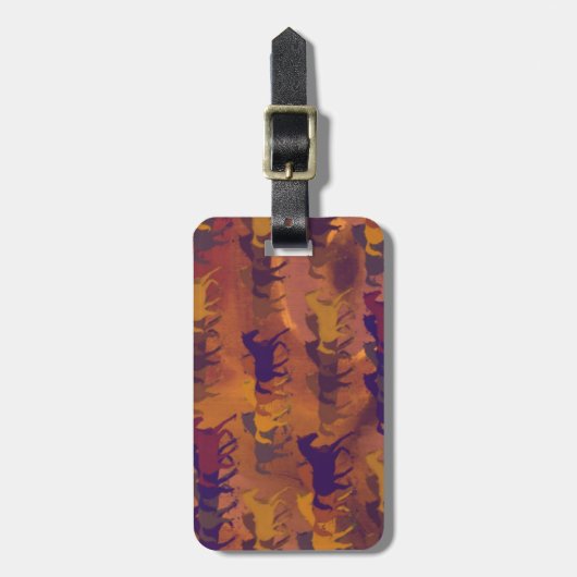 Pferdezuchtmuster Gepäckanhänger (Vorderseite vertikal)